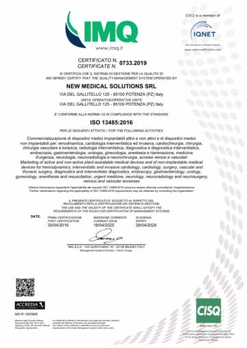 Certificato ISO 13485:2016